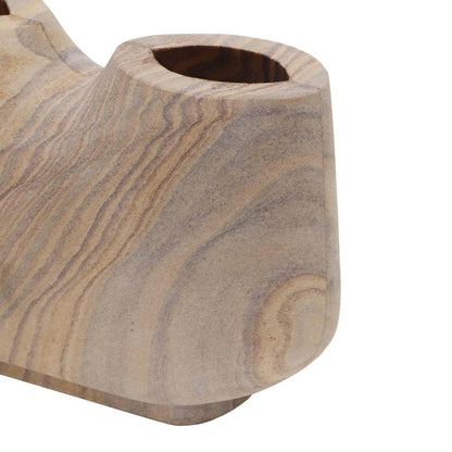 Saava Rainbow Stone Vase by TOV Furniture in natural. Made from stone in a modern style.