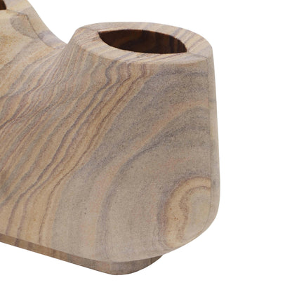 Saava Rainbow Stone Vase by TOV Furniture in natural. Made from stone in a modern style.