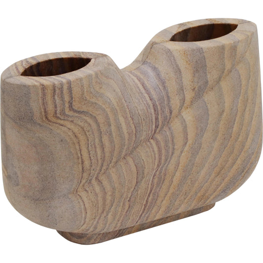 Saava Rainbow Stone Vase by TOV Furniture in natural. Made from stone in a modern style.