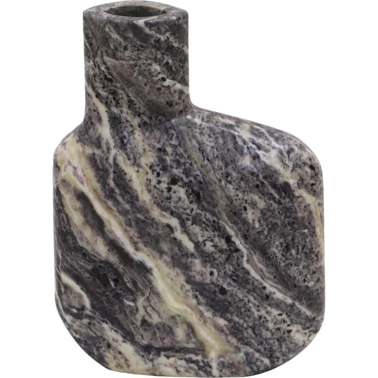 Pika Vase by TOV Furniture in grey marble. Made from marble in a modern style.