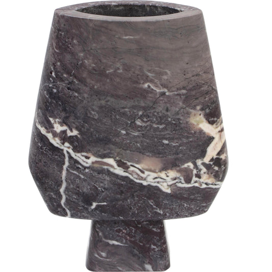 Samma Vase by TOV Furniture in grey marble. Made from marble in a modern style.