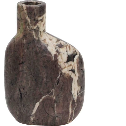 Pika Vase by TOV Furniture in grey marble. Made from marble in a modern style.