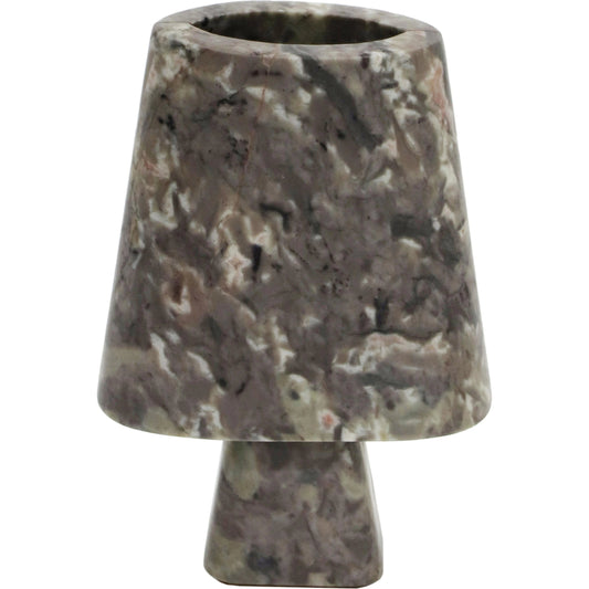 Samma Vase by TOV Furniture in grey marble. Made from marble in a modern style.