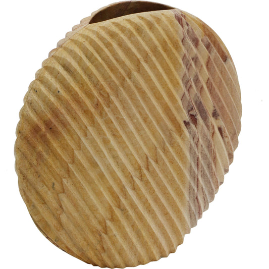 Saava Shell Stone Vase by TOV Furniture in natural. Made from stone in a cottage & farmhouse style.