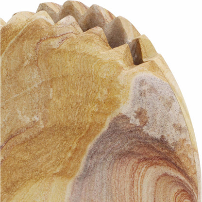 Saava Mantis Stone Vase by TOV Furniture in natural. Made from stone in a modern style.