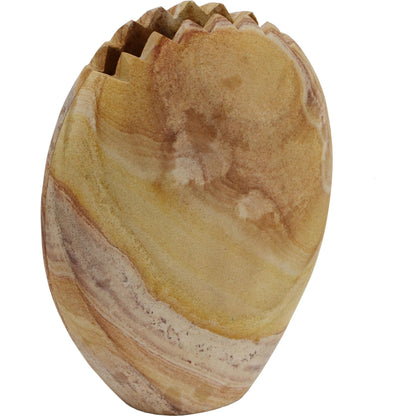 Saava Mantis Stone Vase by TOV Furniture in natural. Made from stone in a modern style.