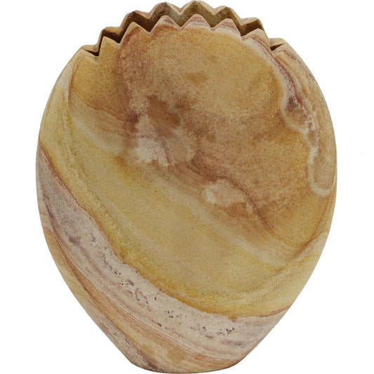 Saava Mantis Stone Vase by TOV Furniture in natural. Made from stone in a modern style.