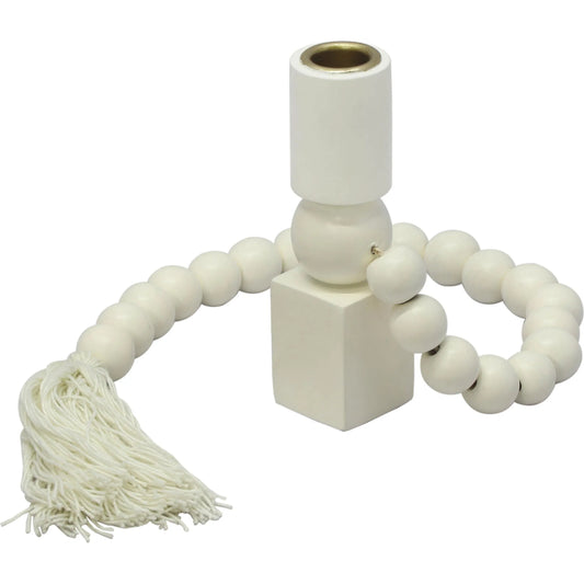 Harrison Wooden Candlestick by TOV Furniture. Made from cotton, iron, wood in a unique style.