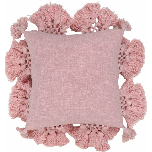 Stone Washed Cotton Tasseled Pillow by TOV Furniture. Made from cotton in a unique style.