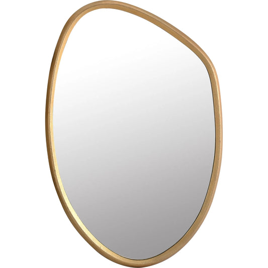 Mika Wall Mirror by TOV Furniture in gold. Made from aluminum, glass, mdf in a unique style.