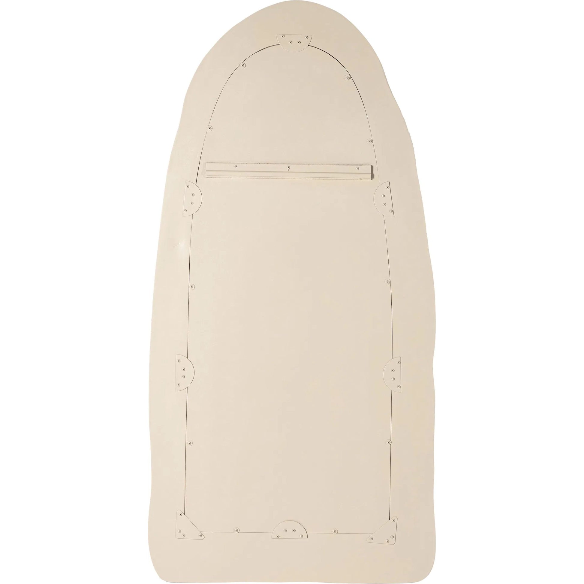 Kaia Textured Small Floor Mirror by TOV Furniture in cream. Made from frp, glass in a modern style.