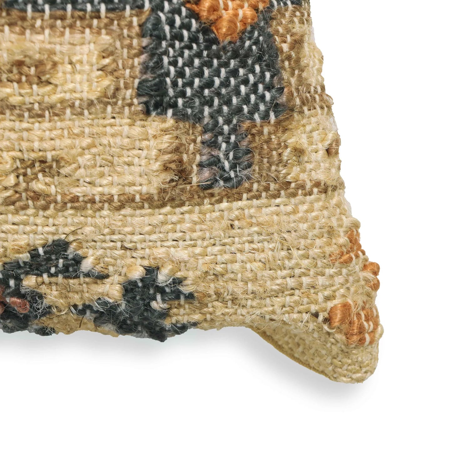 004 SI-2248471 | Closeup | Sephine Cotton Rectangular Accent Pillow by TOV Furniture in multi. Made from cotton, jute in a rustic style.