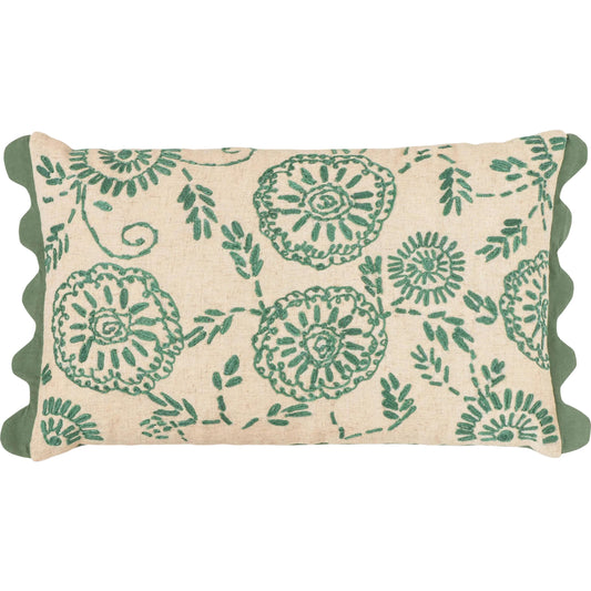 Portia Embroidered Cotton Flex x Accent Cushion by TOV Furniture. Made from cotton, linen in a unique style.