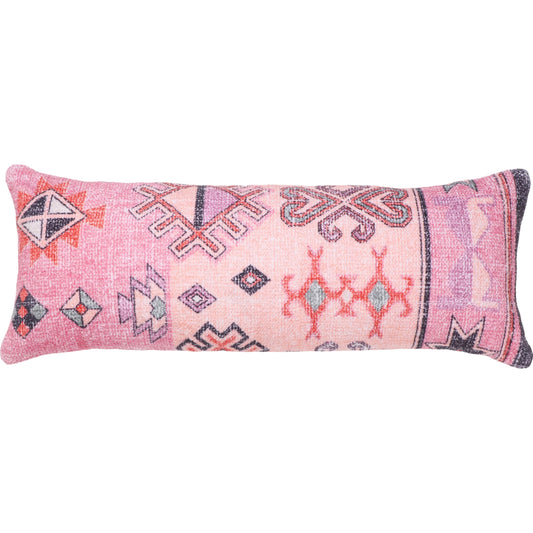 Persia Cotton x Bolster Pillow by TOV Furniture in pink. Made from cotton in a unique style.