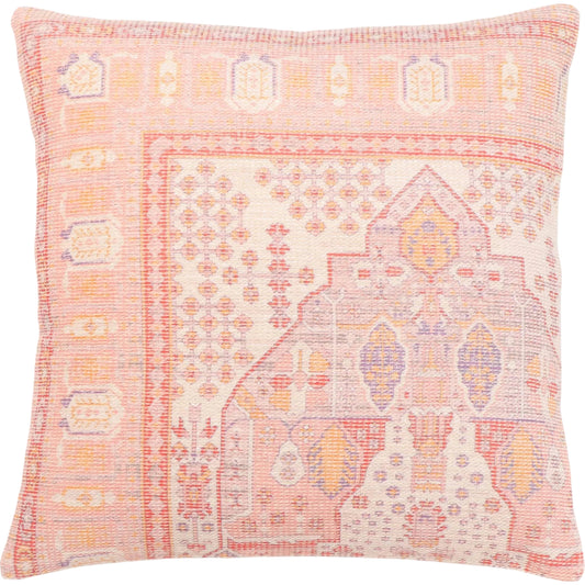 Persia Square Accent Pillow by TOV Furniture in pink. Made from cotton, polyester in a unique style.