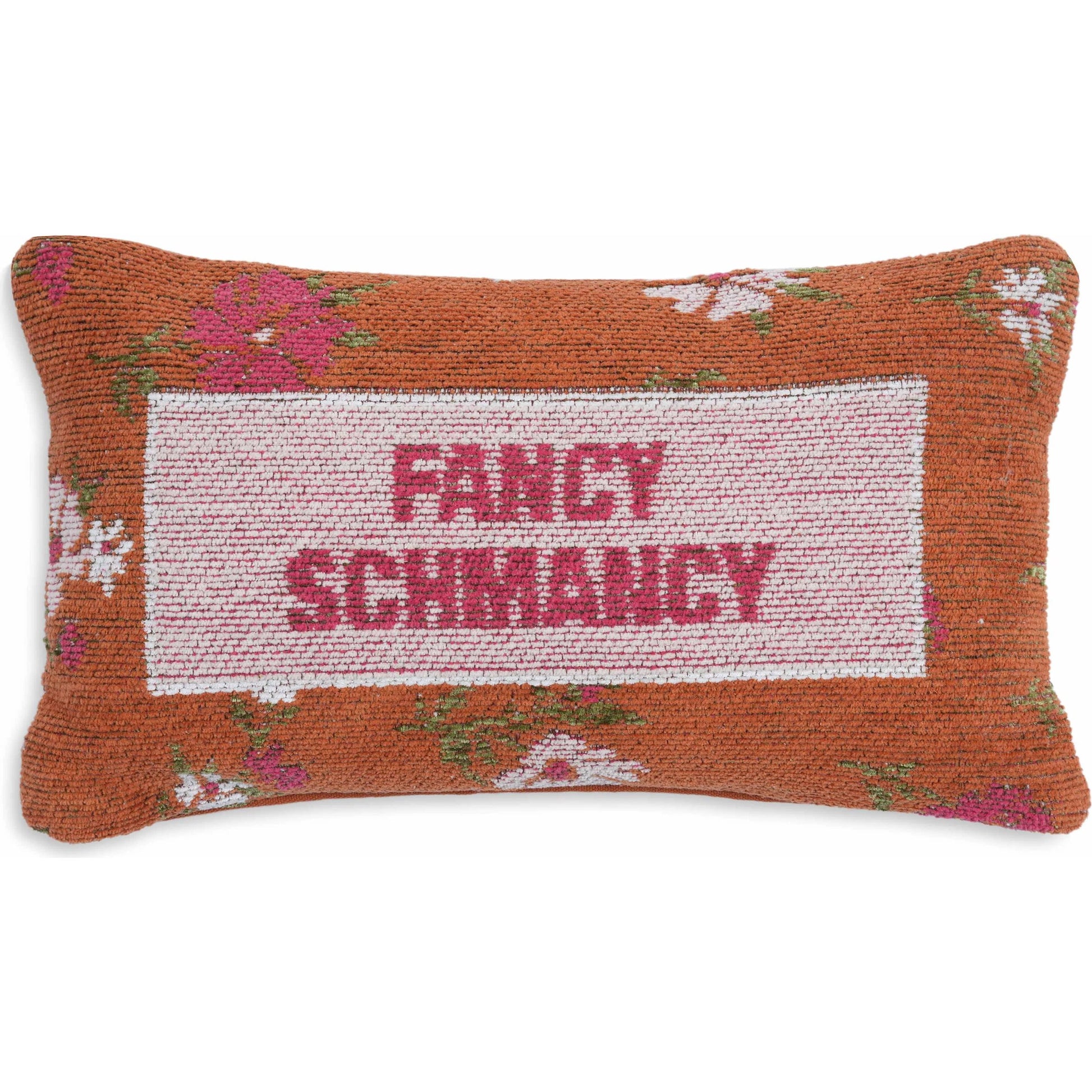 Fancy Schmancy Jacquard Cotton Pillow by TOV Furniture in multi. Made from cotton in a unique style.