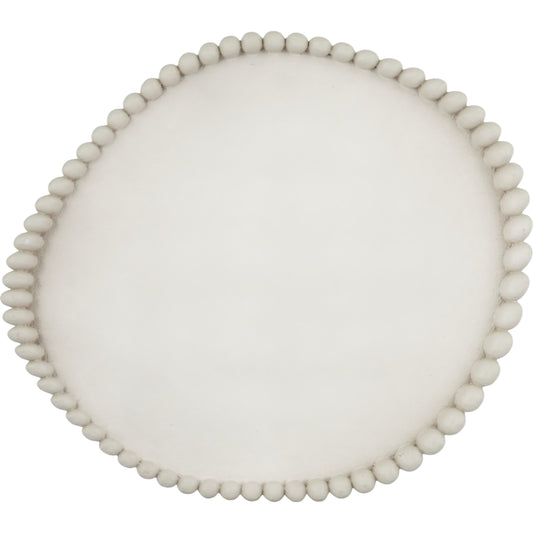 Alna Catchall Tray by TOV Furniture in cream. Made from concrete in a unique style.