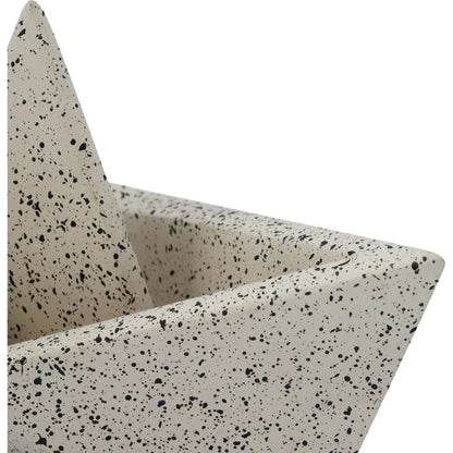 Gabby Speckled Sailboat Catchall by TOV Furniture in cream. Made from concrete in a unique style.