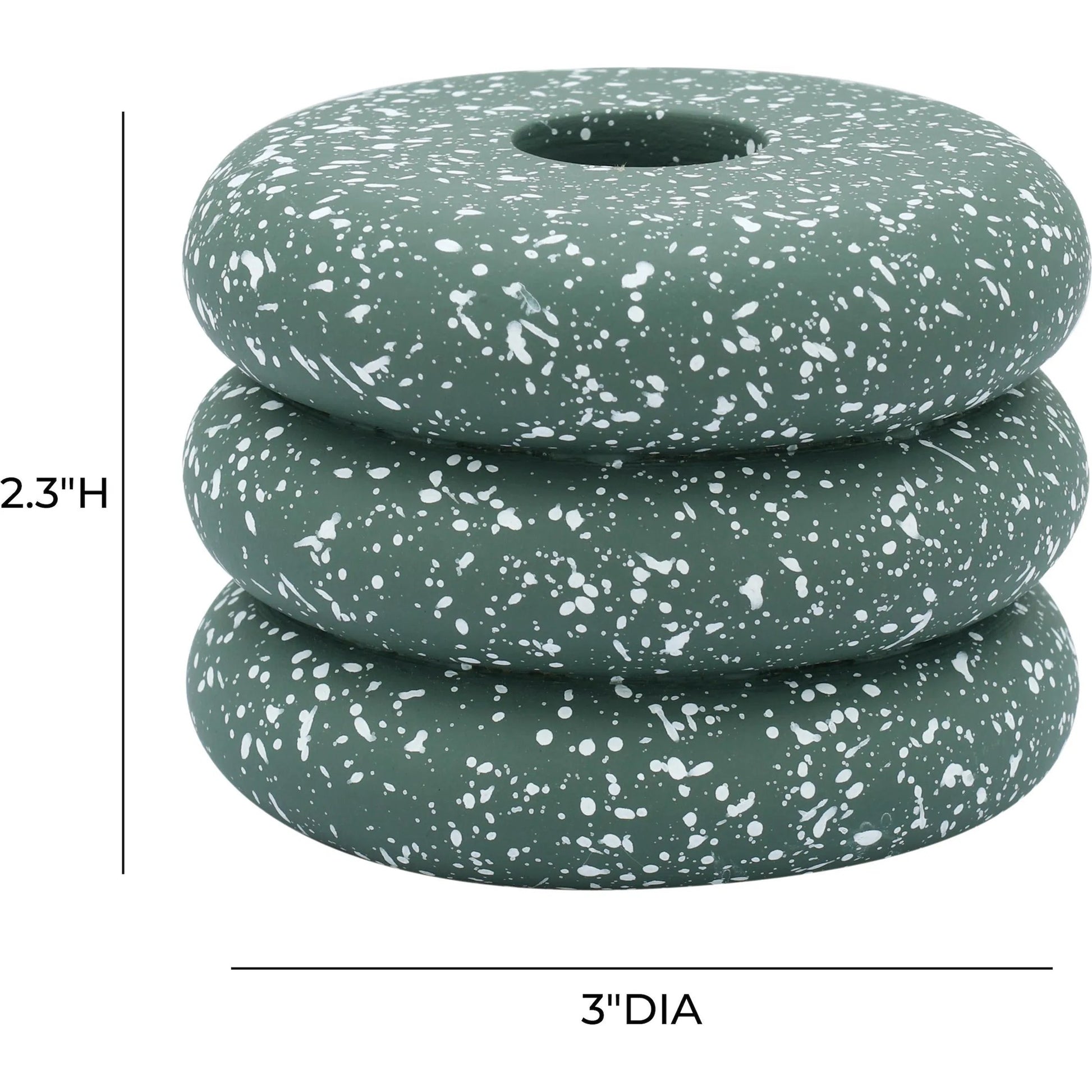 Gabby Speckled Stacked Candleholder by TOV Furniture. Made from concrete in a unique style.
