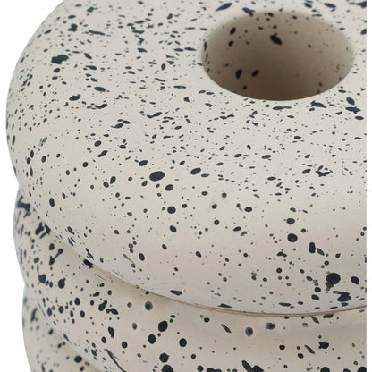 Gabby Speckled Stacked Candleholder by TOV Furniture. Made from concrete in a unique style.