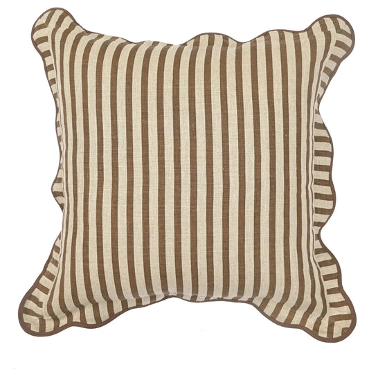 Striped Accent Cushion by TOV Furniture. Made from cotton, linen in a eclectic & global style.
