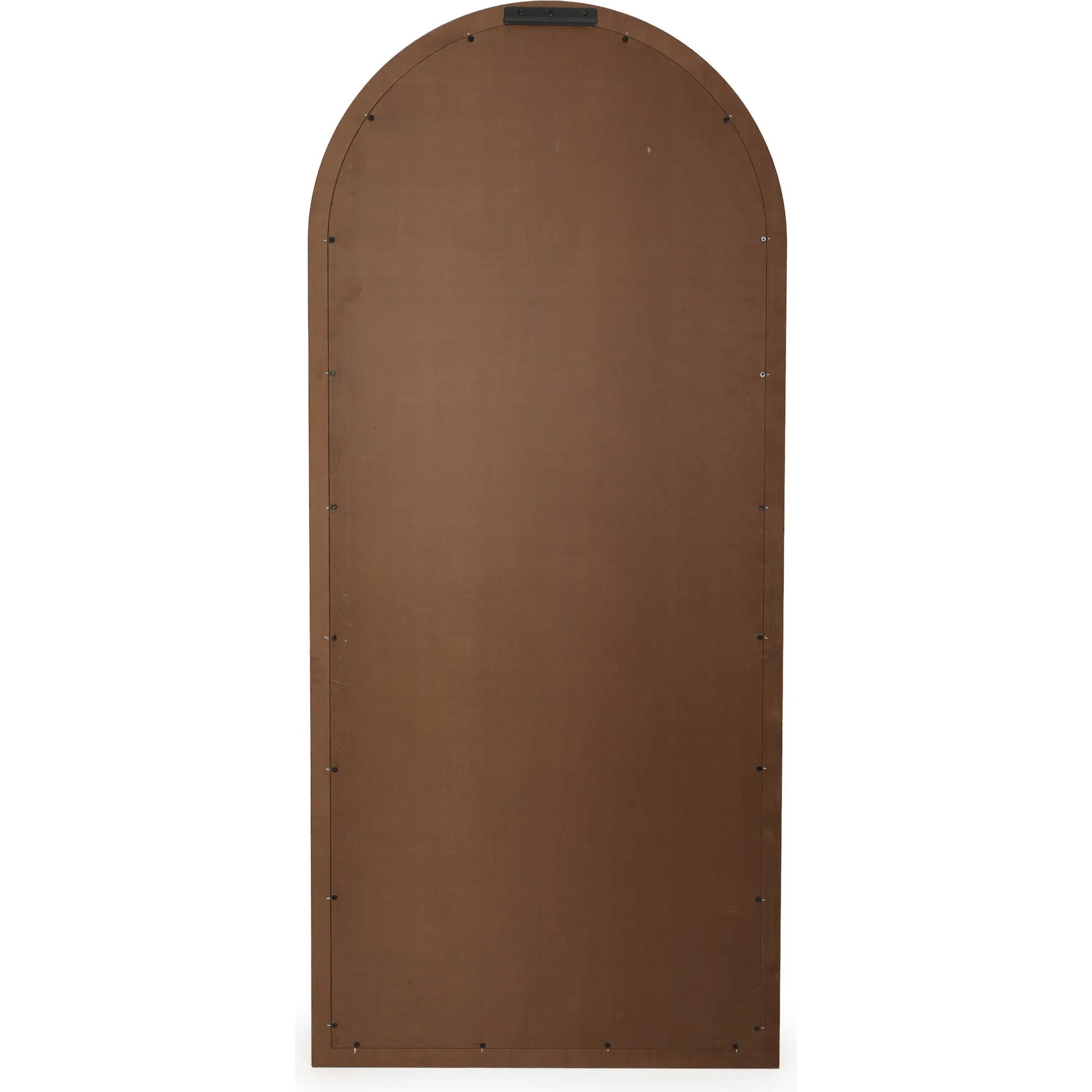 Arch Raffia Floor Mirror by TOV Furniture in natural. Made from fabric, glass, mdf, raffia in a unique style.