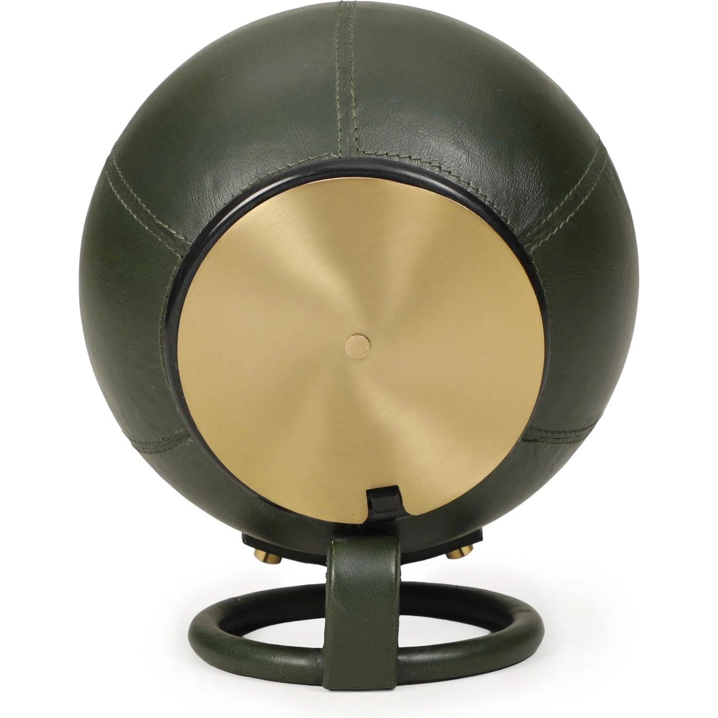 001 SI-2527399 | Additional Silo | Draper Designer Standing Accent Clock by TOV Furniture in green. Made from metal, vegan leather in a unique style.