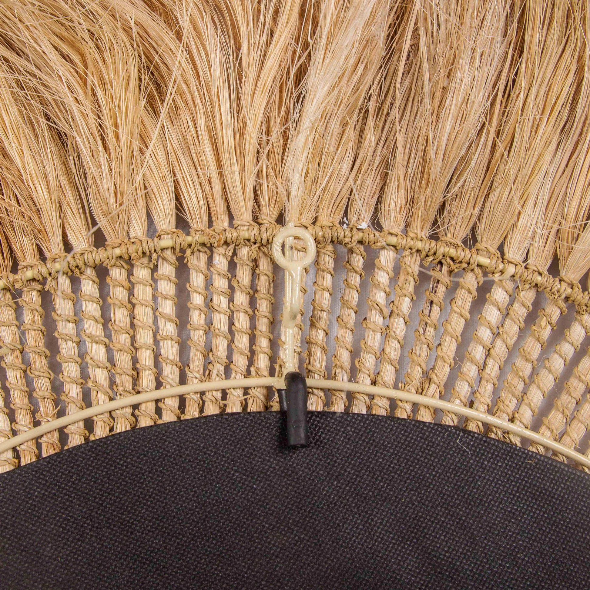 Karissa Mirror by TOV Furniture in natural. Made from abaca, iron in a eclectic & global style.