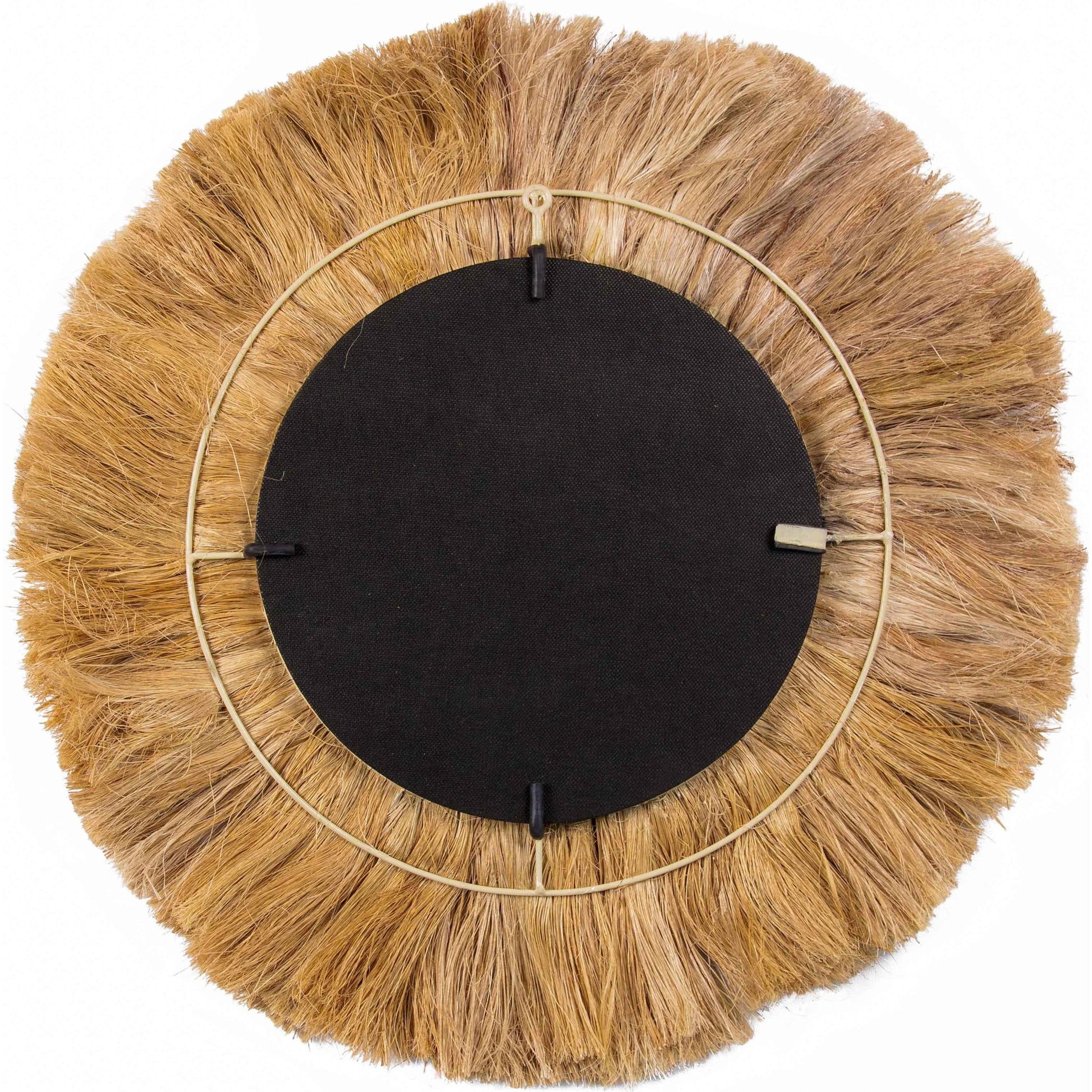 Karissa Mirror by TOV Furniture in natural. Made from abaca, iron in a eclectic & global style.