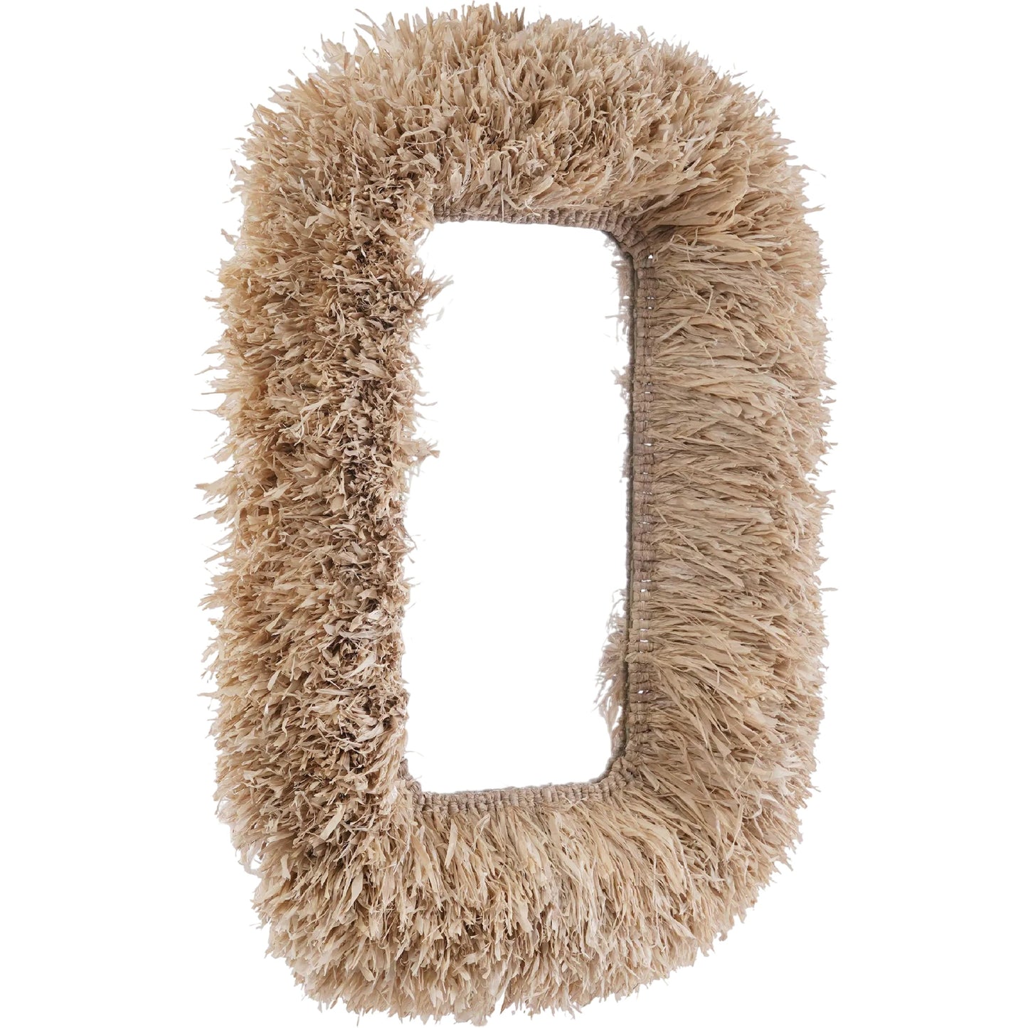 003 SI-2454354 | Primary Silo | Palm Sisal Rectangular Wall Mirror by TOV Furniture in natural. Made from glass, sisal in a unique style.