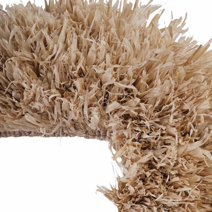 Palm Sisal Rectangular Wall Mirror by TOV Furniture in natural. Made from glass, sisal in a unique style.