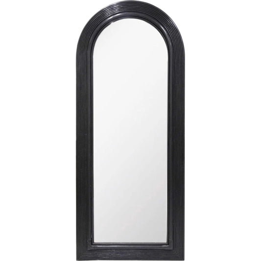 Tanya Rattan Floor Mirror by TOV Furniture. Made from glass, natural cane in a unique style.