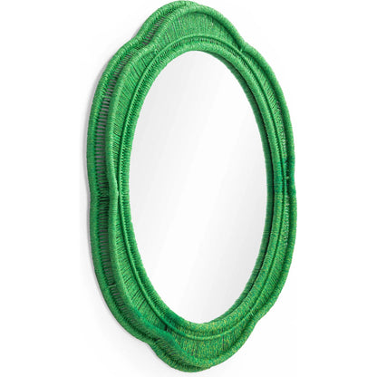 Zeva Wall Mirror by TOV Furniture. Made from glass, mdf, metal, paper cord in a eclectic & global style.