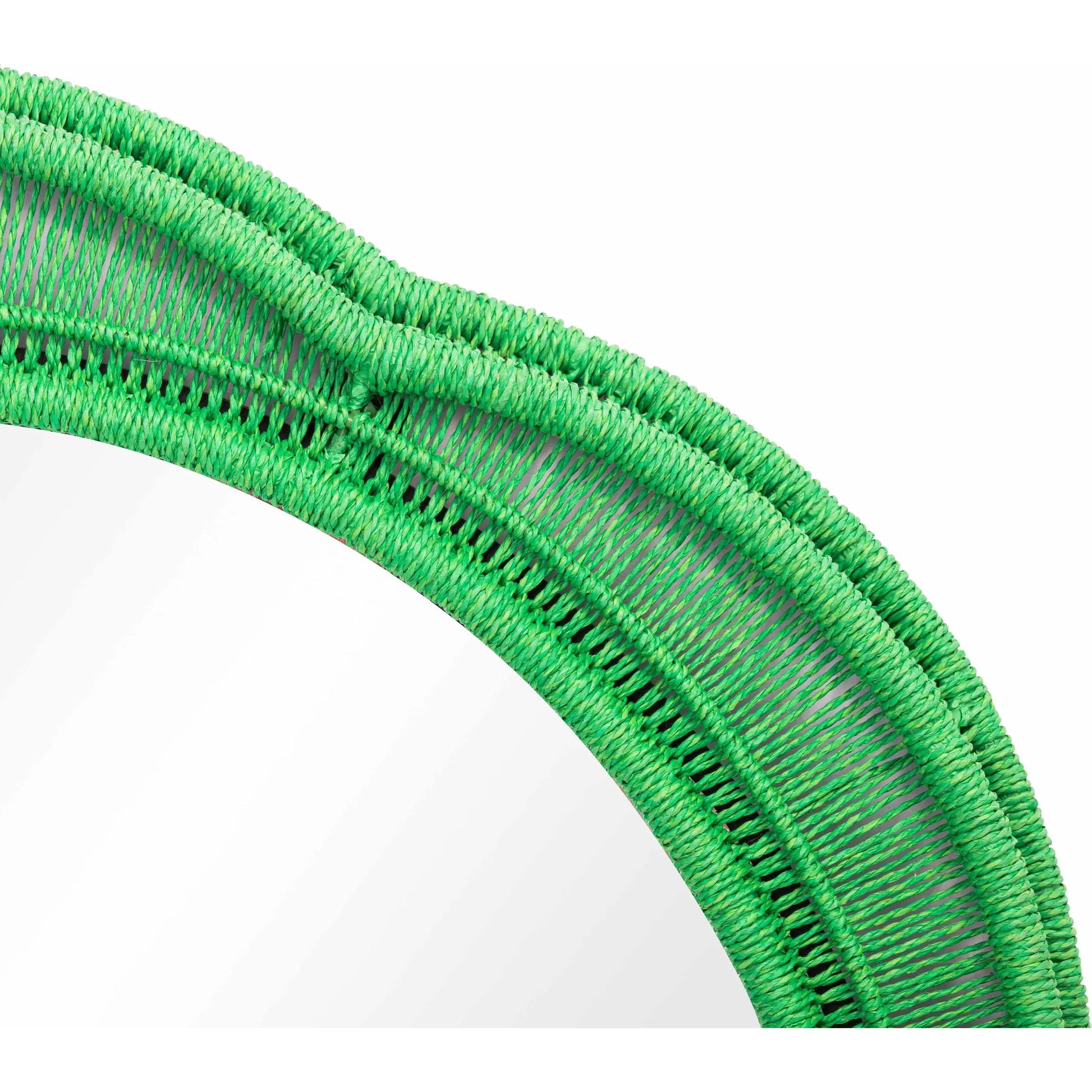 Zeva Wall Mirror by TOV Furniture. Made from glass, mdf, metal, paper cord in a eclectic & global style.