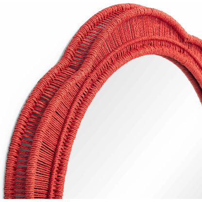 Zeva Wall Mirror by TOV Furniture. Made from glass, mdf, metal, paper cord in a eclectic & global style.