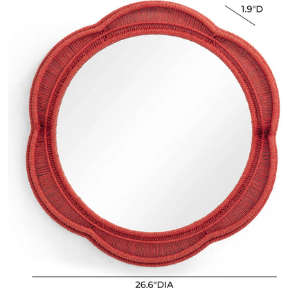 Zeva Wall Mirror by TOV Furniture. Made from glass, mdf, metal, paper cord in a eclectic & global style.