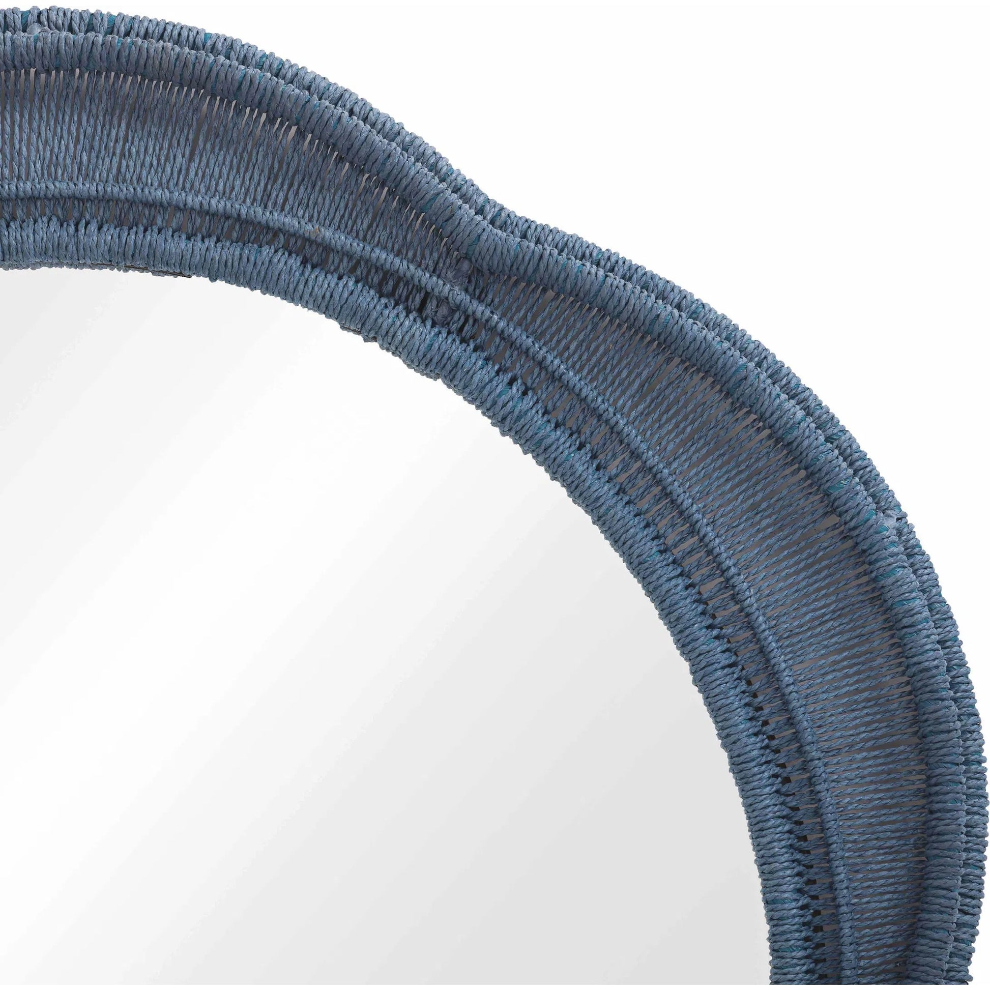 Zeva Wall Mirror by TOV Furniture. Made from glass, mdf, metal, paper cord in a eclectic & global style.