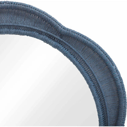 Zeva Wall Mirror by TOV Furniture. Made from glass, mdf, metal, paper cord in a eclectic & global style.