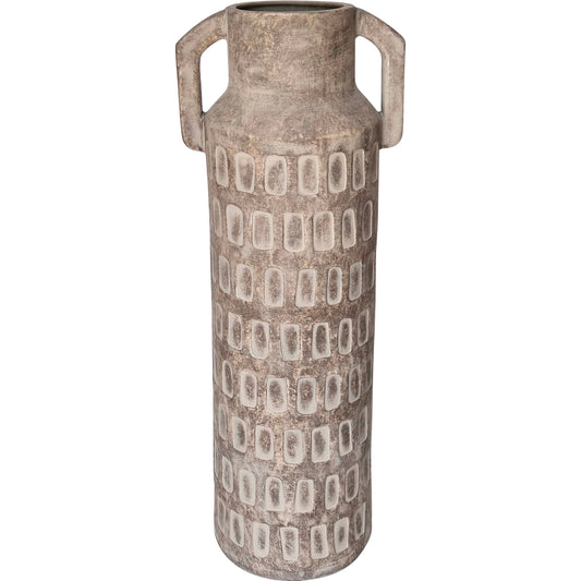 Earthenware Diode Flower Vase by TOV Furniture. Made from ceramic in a rustic style.