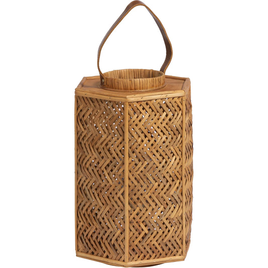 Andi Lantern by TOV Furniture in natural. Made from plywood, rattan in a rustic style.