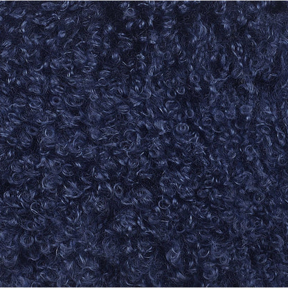 Tibetan Sheep Long Pillow by TOV Furniture in blue. Made from sheepskin in a modern style.