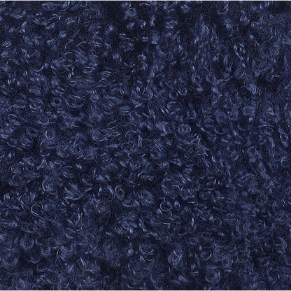 Tibetan Sheep Long Pillow by TOV Furniture in blue. Made from sheepskin in a modern style.