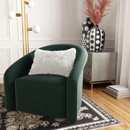 Tibetan Sheep Long Pillow by TOV Furniture in blue. Made from sheepskin in a modern style.