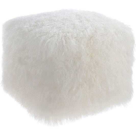 001 S-245822 | Primary Silo | Tibetan Sheep Pouf by TOV Furniture. Made from sheepskin in a modern style.