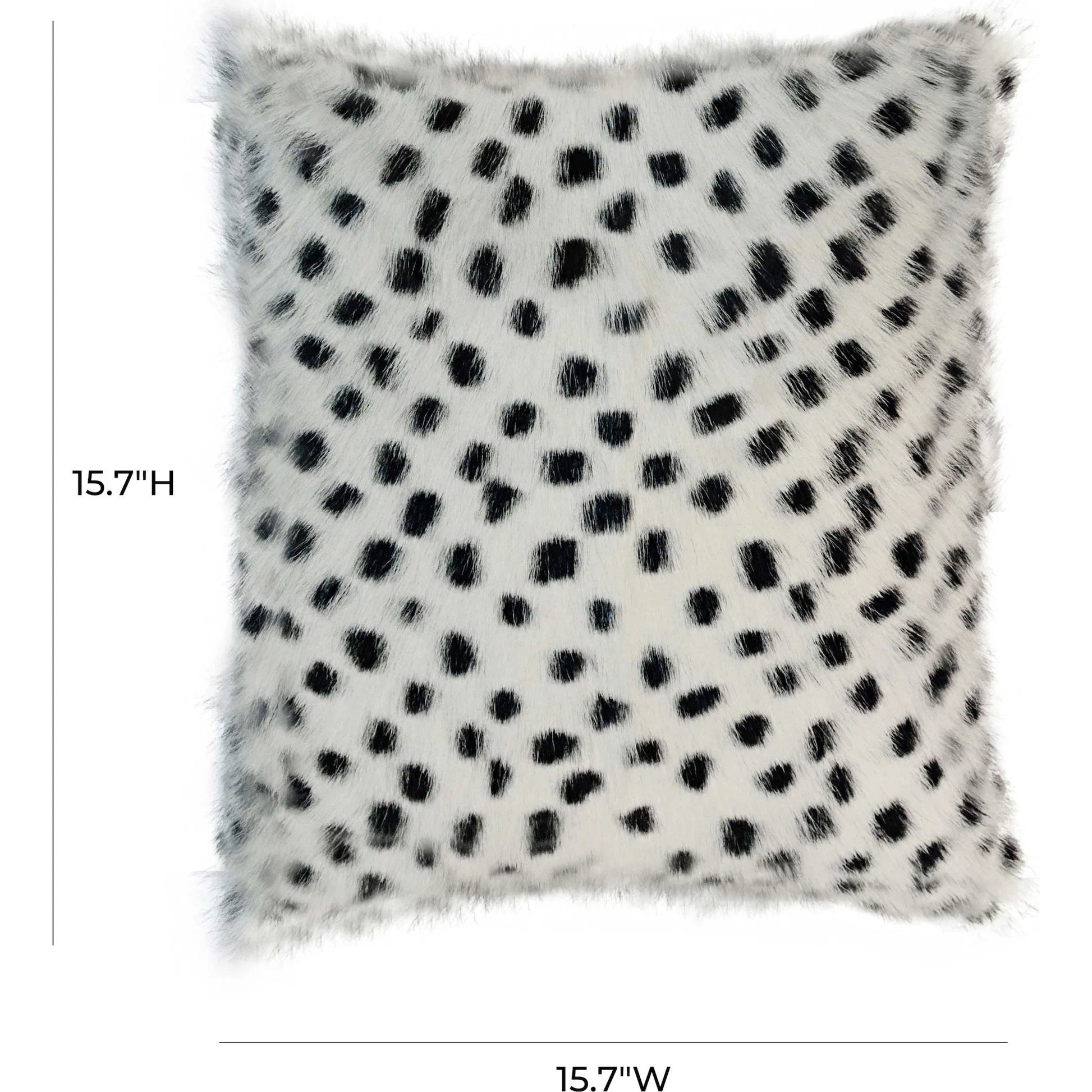 Goatskin Pillow by TOV Furniture in white leopard. Made from goatskin in a eclectic & global style.