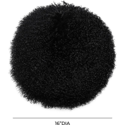 New Zealand Sheepskin Round Pillow by TOV Furniture. Made from sheepskin, polyester-fiber fill in a eclectic & global style.