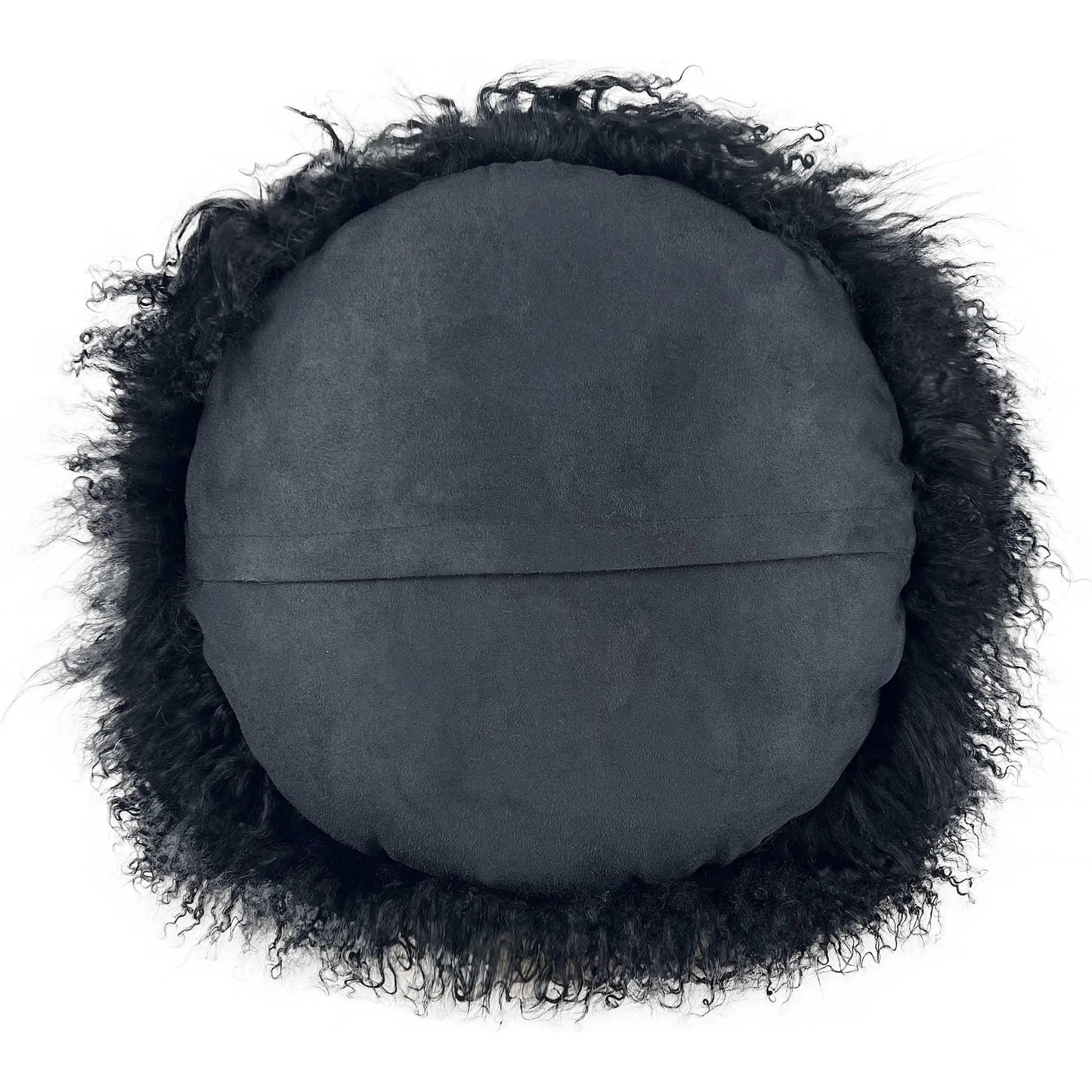 005 SI-1787233 | Additional Silo | New Zealand Sheepskin Round Pillow by TOV Furniture. Made from sheepskin, polyester-fiber fill in a eclectic & global style.