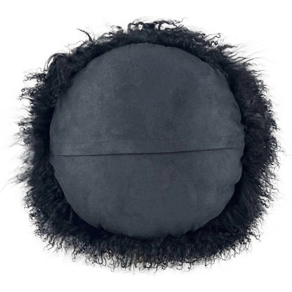 New Zealand Sheepskin Round Pillow by TOV Furniture. Made from sheepskin, polyester-fiber fill in a eclectic & global style.