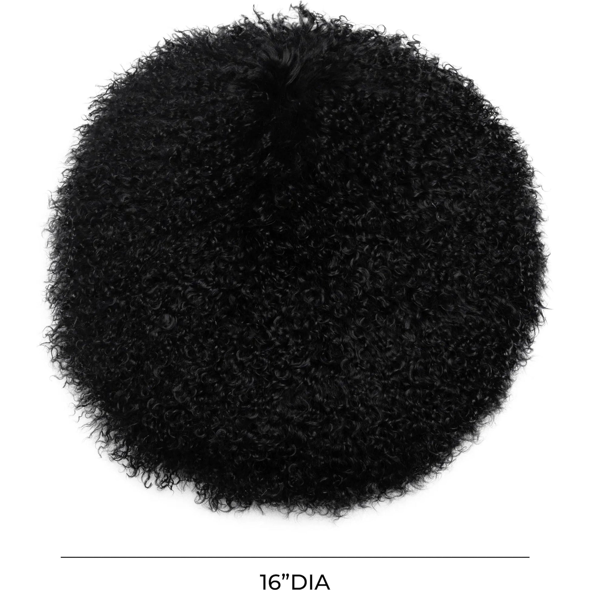 New Zealand Sheepskin Round Pillow by TOV Furniture. Made from sheepskin, polyester-fiber fill in a eclectic & global style.