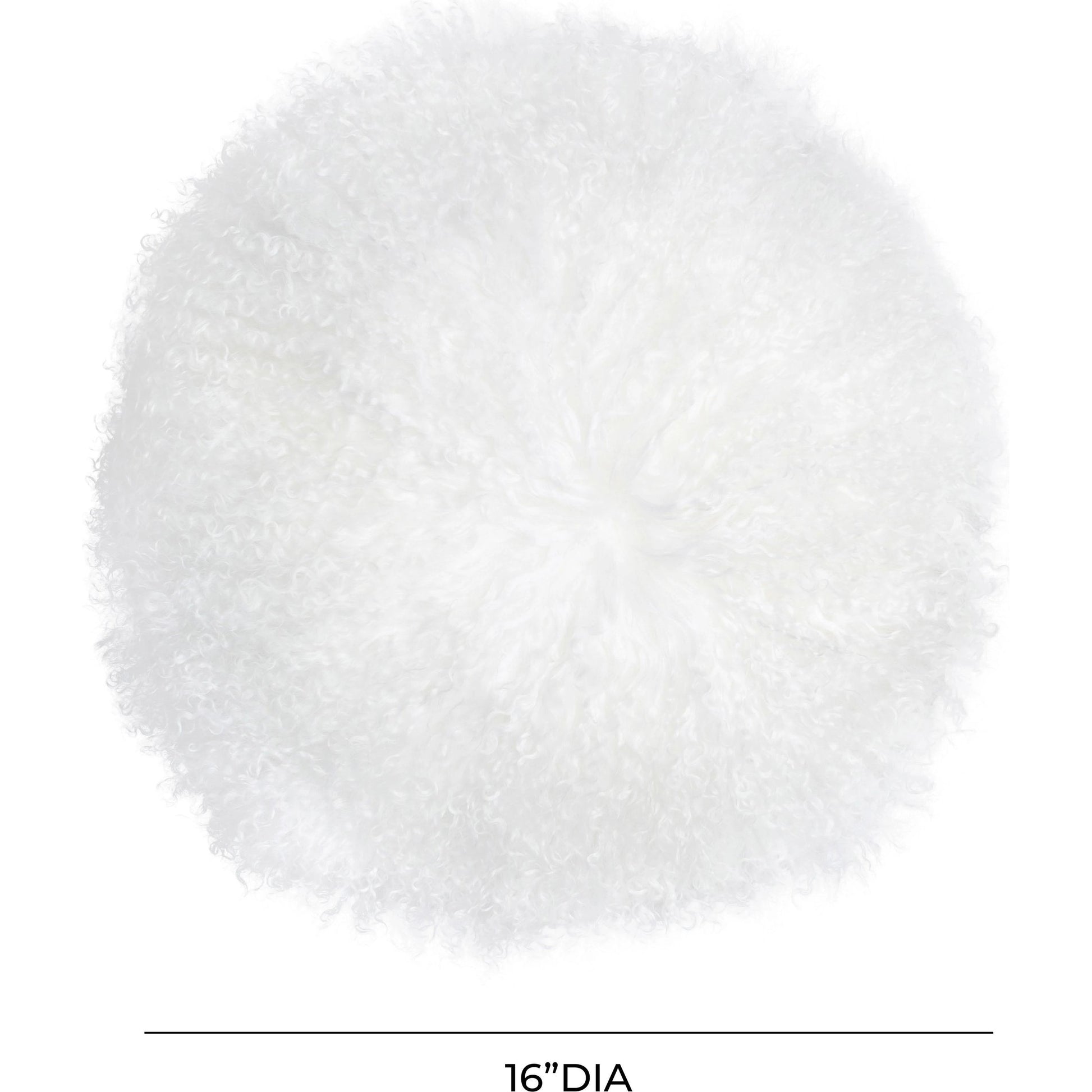New Zealand Sheepskin Round Pillow by TOV Furniture. Made from sheepskin, polyester-fiber fill in a eclectic & global style.